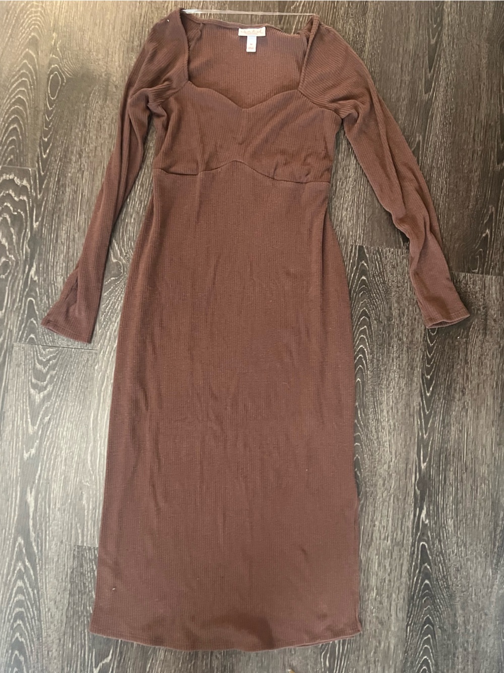 Ribbed, Long Sleeve Maternity Dress